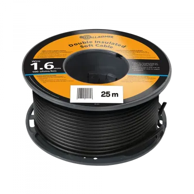 <div class="uk-panel tm-source-woo-description"><ul class="product-detail-buy__usp-block">
<li>Câble conducteur à double isolation pour relier l’électrificateur à la clôture et aux piquets de terre, ainsi que pour les connexions souterraines.</li>
<li>L’isolation résistante à l’usure assure une protection dans le sol</li>
<li>Revêtement facile à dénuder et marquage des compteurs pour faciliter l’utilisation</li>
<li>Convient pour des distances allant jusqu’à 30 mètres.</li>
</ul>
</div>