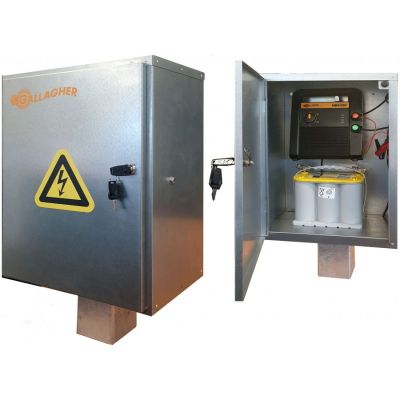 <div class="uk-panel tm-source-woo-description"><ul class="product-detail-buy__usp-block">
<li>Boîtier galvanisé qui protège la batterie et les unités de clôture contre le vandalisme et le vol.</li>
<li>Verrouillé et connecté à l’électrificateur</li>
<li>Peut être placé sur un poteau d’insultimber 100 x 100mm</li>
</ul>
</div>