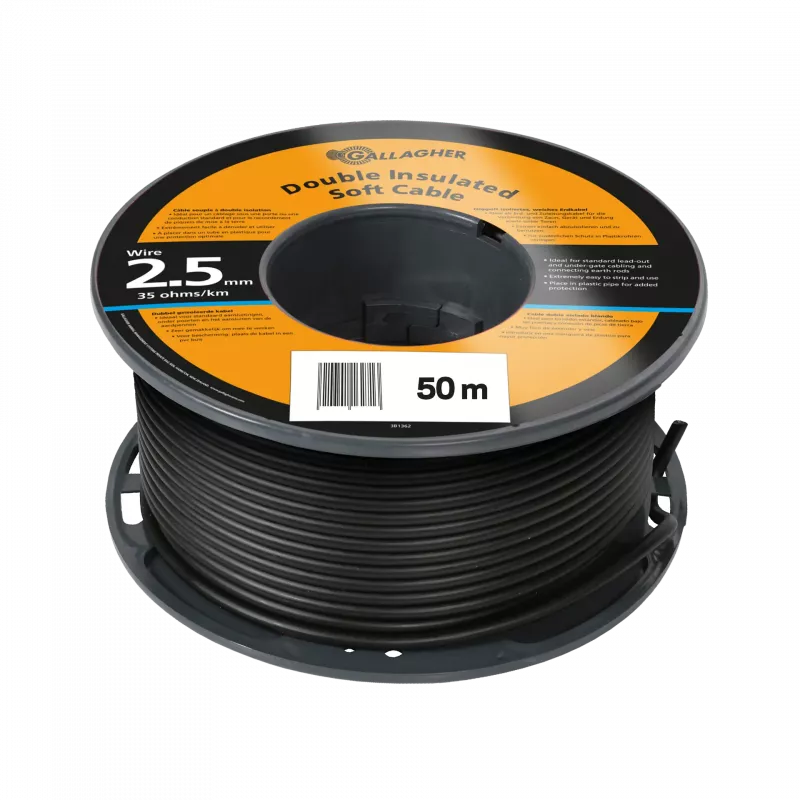 Câble de terre ø2,5mm (50 mètre) - 35 Ohm/1km