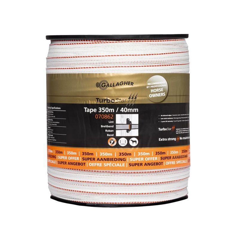 Ruban TurboStar 40 mm Super (blanc, 350 mètres)