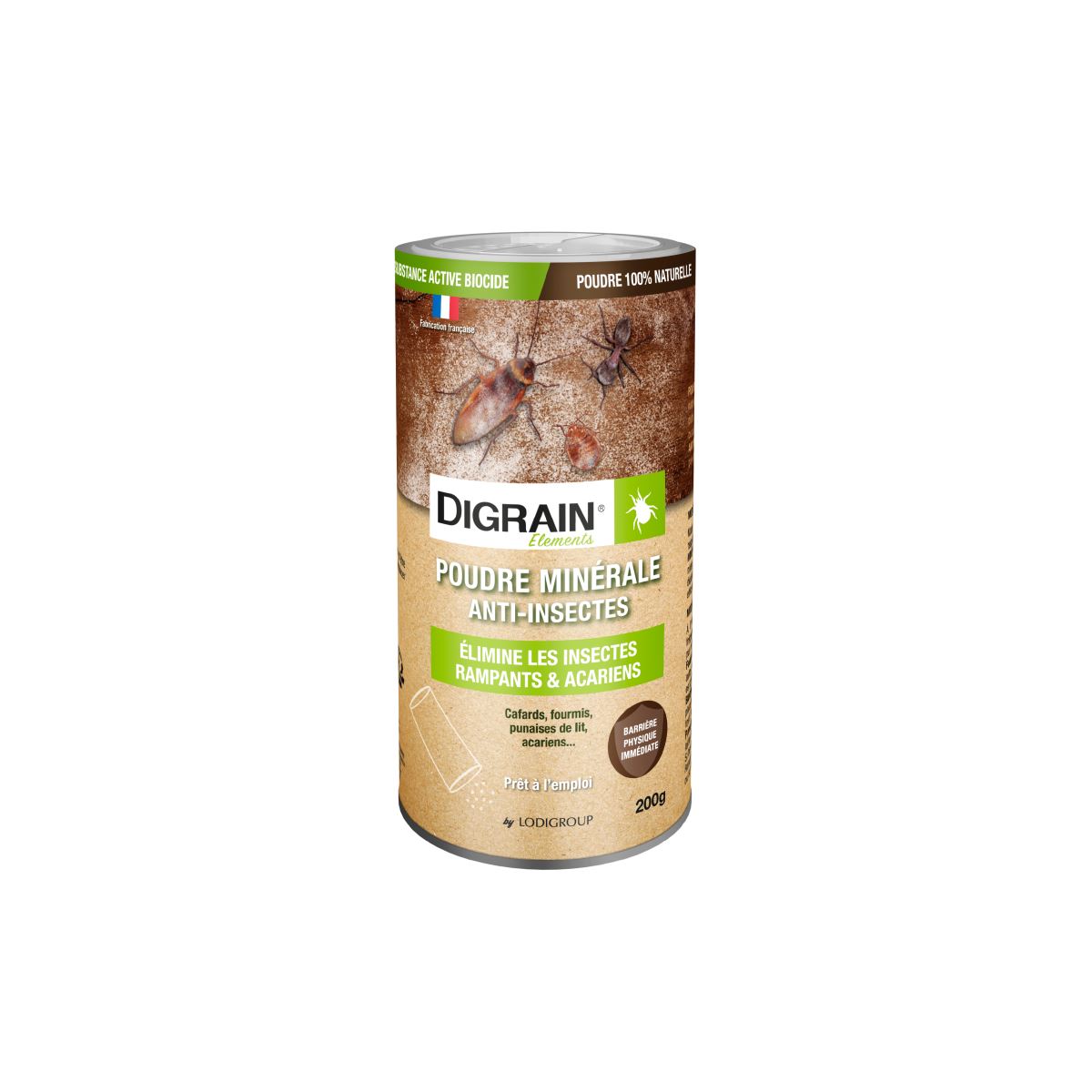 DIGRAIN Eléments Poudre Minérale Anti-Insectes 200g