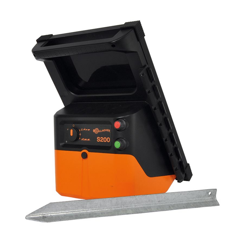 Gallagher électrificateur solaire S200 avec batterie (2 x 12 V - 7,2 Ah) – Image 3