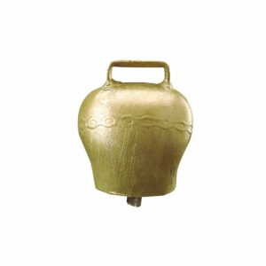 CLOCHE EN ACIER BOMBÉ COLORIS BRONZE 110 MM