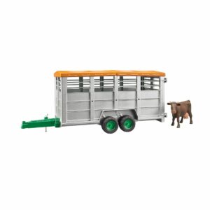 Jouet Remorque à bétail avec 1 vache 1:16