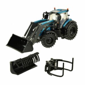 Jouet Tracteur Valtra bleu avec chargeur et accessoires 1:32